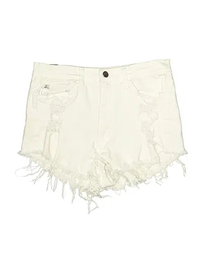 Pre-owned Kancan Jeans Shorts In Ivory