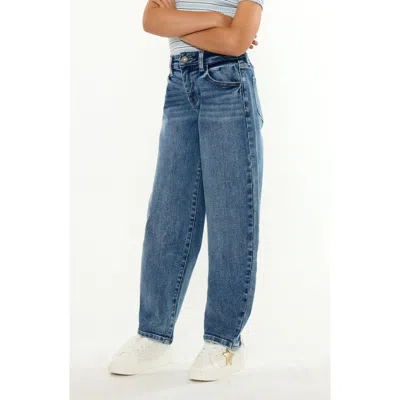 Kancan Kids'  Jill High Rise Barrel Jeans In Blue