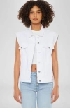 Kancan Joey Oversized 80's Vest In White