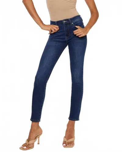 Kancan Jordie High Rise Skinny Jeans In Dark Wash In Blue