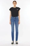 Kancan Jovi Essentials High Rise Cigarette Leg Jeans In Blue