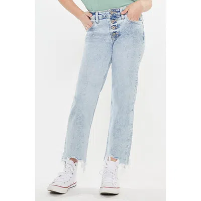 Kancan Kids'  Kandy High Rise Cropped Straight Jeans In Blue