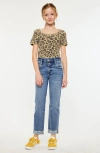 Kancan Kate High Rise Slim Straight Jeans In Brown