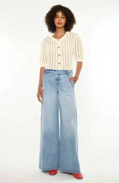 Kancan Kennedy High Rise Super Wide Jeans In Blue