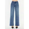Kancan Kenya High Rise Wide Leg Flare Jeans In Blue
