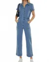 Kancan Layla Denim Jumpsuit In Medium Wash In Multi