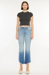 Kancan Lenny Essentials High Rise Cropped Jeans In Black