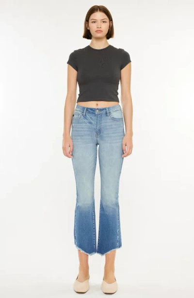 Kancan Lenny Essentials High Rise Cropped Jeans In Black