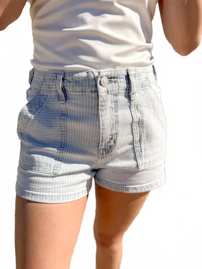Kancan Line It Up Denim Shorts In Blue