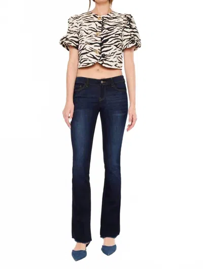 Kancan Low Rise Bootcut Jeans In Super Dark In Multi