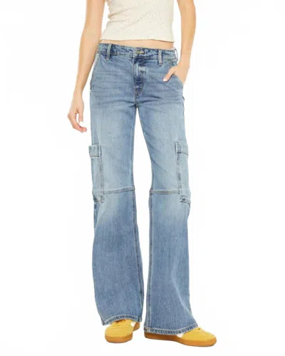 Kancan Low Rise Cargo Jean In Blue