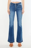 Kancan Lurice Mid Rise Flare Jeans In Multi