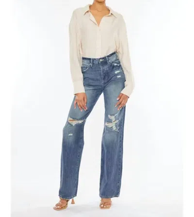 Kancan Lydia High Rise 90's Jean In Denim-medium Wash In Multi