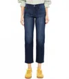 Kancan Madelyn Mid Rise Boyfriend Jeans In Blue In Blue