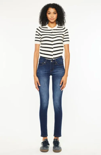 Kancan Madison Essentials Mid Rise Super Skinny In Blue