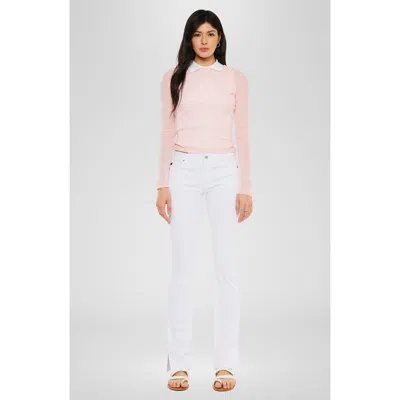 Kancan Mai Mid Rise Y2k Bootcut Jeans In White
