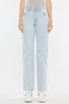 Kancan Maple High Rise Straight Jeans In Light In Blue