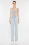 Kancan Maple High Rise Straight Jeans In Light In Blue