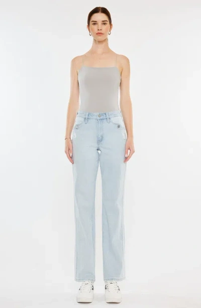 Kancan Maple High Rise Straight Leg Jeans In Blue