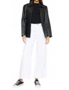 Kancan Mara Ultra High Rise 90's Wide Leg Jeans In White In White