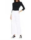 Kancan Mara Ultra High Rise 90's Wide Leg Jeans In White In White
