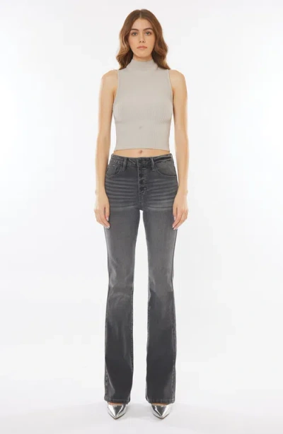 Kancan Margaret High Rise Bootcut Jeans In Gray