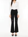 Kancan Mars High Rise Flare Pants In Black In Black
