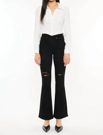 Kancan Mars High Rise Flare Pants In Black