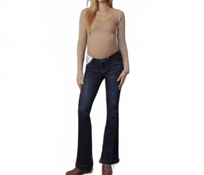 Kancan Maternity Bootcut Jeans In Dark Wash In Blue