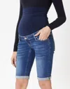Kancan Maternity Full Band Bermuda Short In Blue In Blue