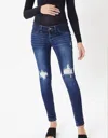 Kancan Maternity Insert Super Skinny Jeans In Dark In Blue