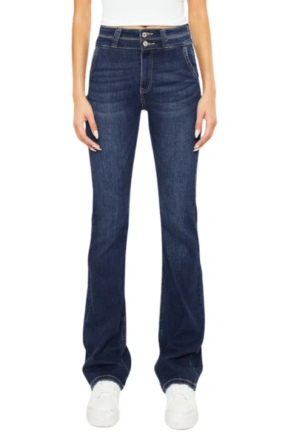 Kancan Matilda High Rise Bootcut Jeans In Blue