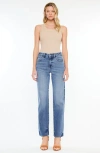 Kancan Melody High Rise True Straight Jeans In Blue