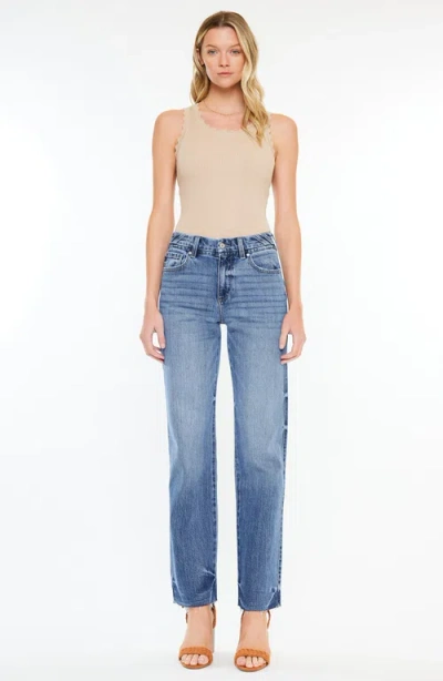 Kancan Melody High Rise True Straight Jeans In Blue