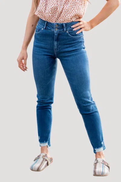 Kancan Members Only Straight Jeans In Dark Blue