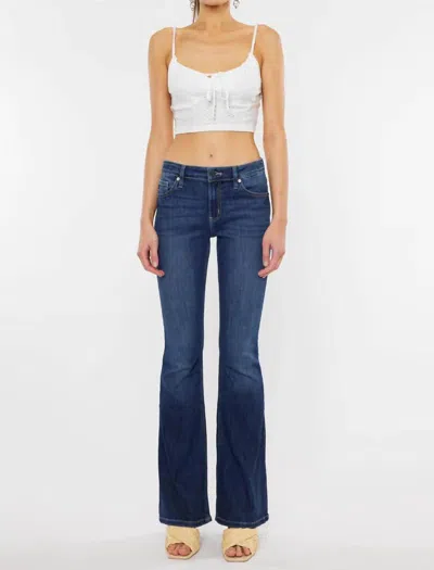 Kancan Mid Rise Flare Jean In Medium Wash
