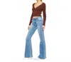 Kancan Mid Rise Flare Jeans In Blue In Blue