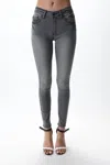 Kancan Mid Rise Super Skinny Jeans In Black
