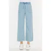 Kancan Milly High Rise Cropped Wide Leg Jeans In Blue