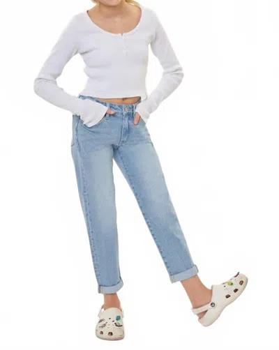 Kancan Kids' Mini Mom Fit Jeans Tweens In Blue