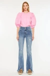 Kancan Miranda Ultra High Rise Flare Jeans In Blue