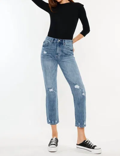 Kancan Missy High Rise Jeans In Medium Wash In Blue