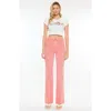 Kancan Misty Ultra High Rise Flare Jeans In Pink