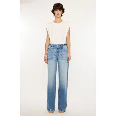 Kancan Monie High Rise Wide Jeans In Blue