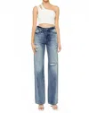 Kancan Montana Ultra High Rise 90's Flare Jeans In Medium Wash In Blue