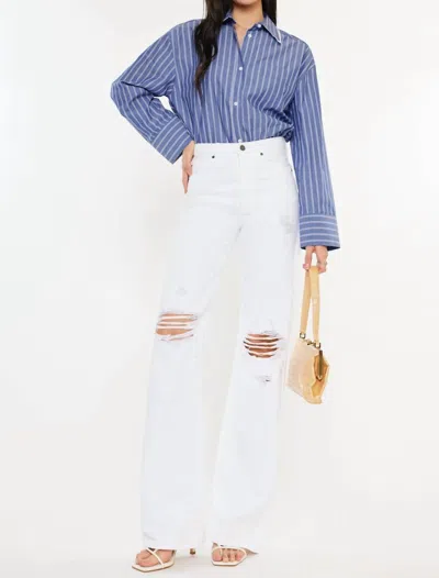 Kancan Montana Ultra High Rise 90's Flare Jeans In White