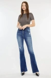 Kancan Morgan High Rise Flare Jeans In Blue