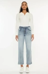 Kancan Morgana Essentials High-rise Straight-fit Jeans In Blue