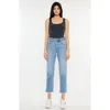 Kancan Nancy Essentials High Rise Slim Straight Leg Jeans In Blue
