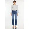 Kancan Nancy Essentials High Rise Slim Straight Leg Jeans In Blue